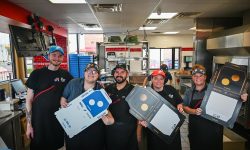 To celebrate the partnership, James, the operating partner of the Whitehouse Domino's, invited members of the Whitehouse Area of Chamber and other community leaders to participate in their ribbon cutting.